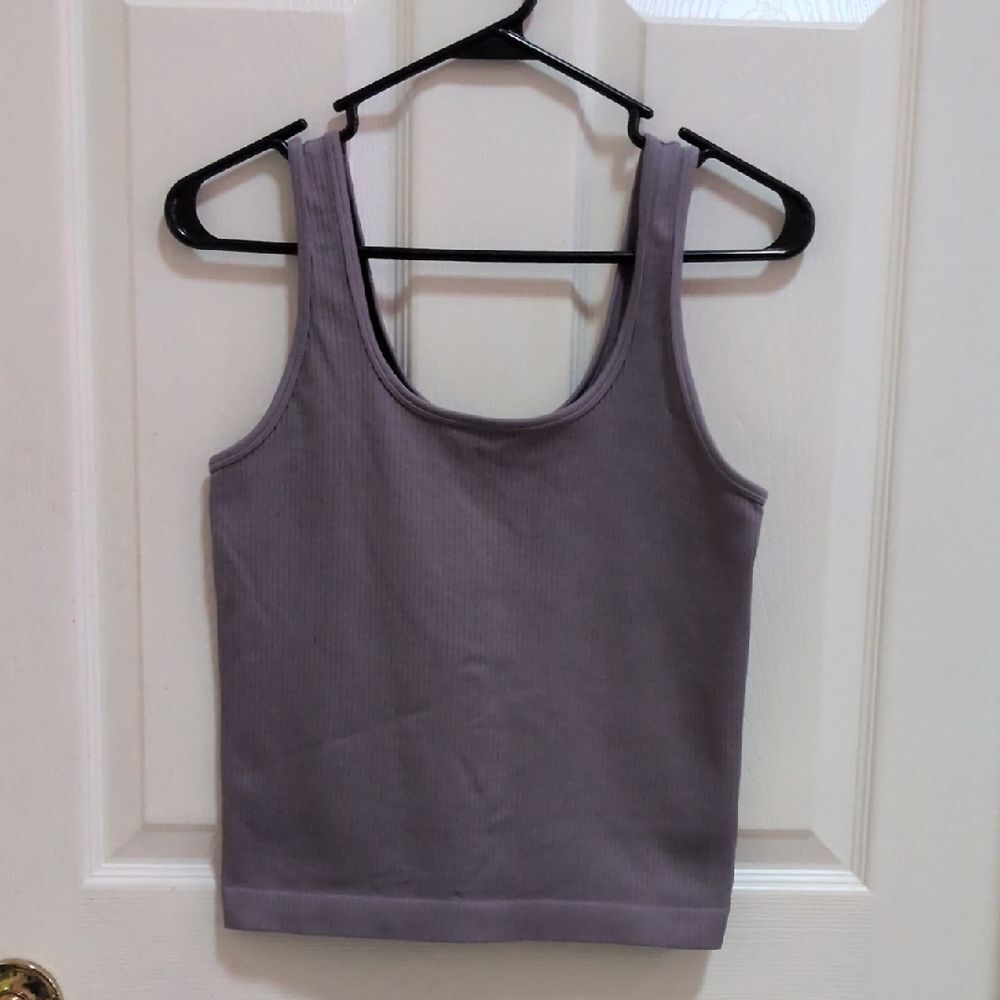 a new day Women's Cropped Ribbed Athletic Tank Size Large